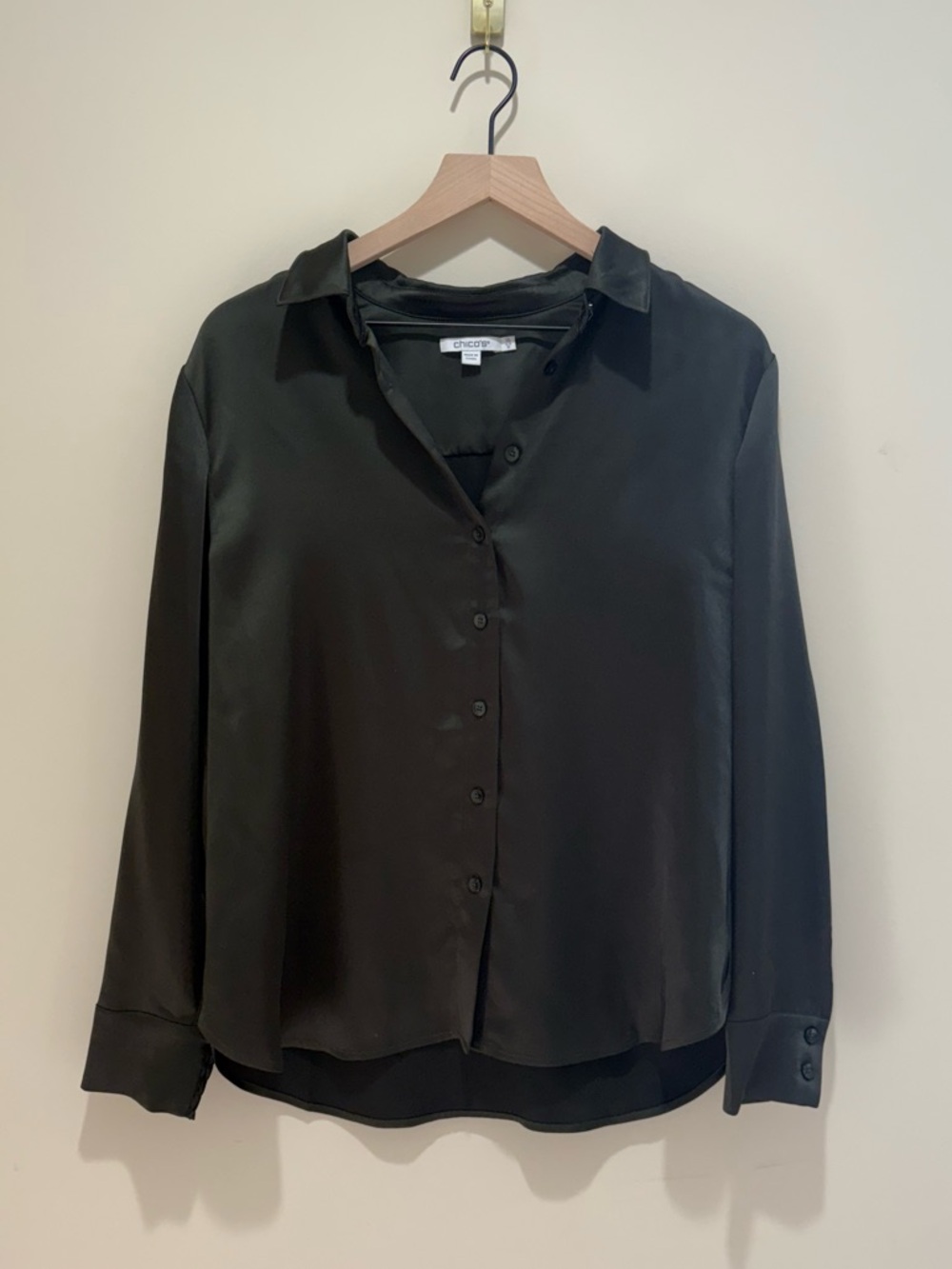 Chicos Women’s Green Button Down Blouse